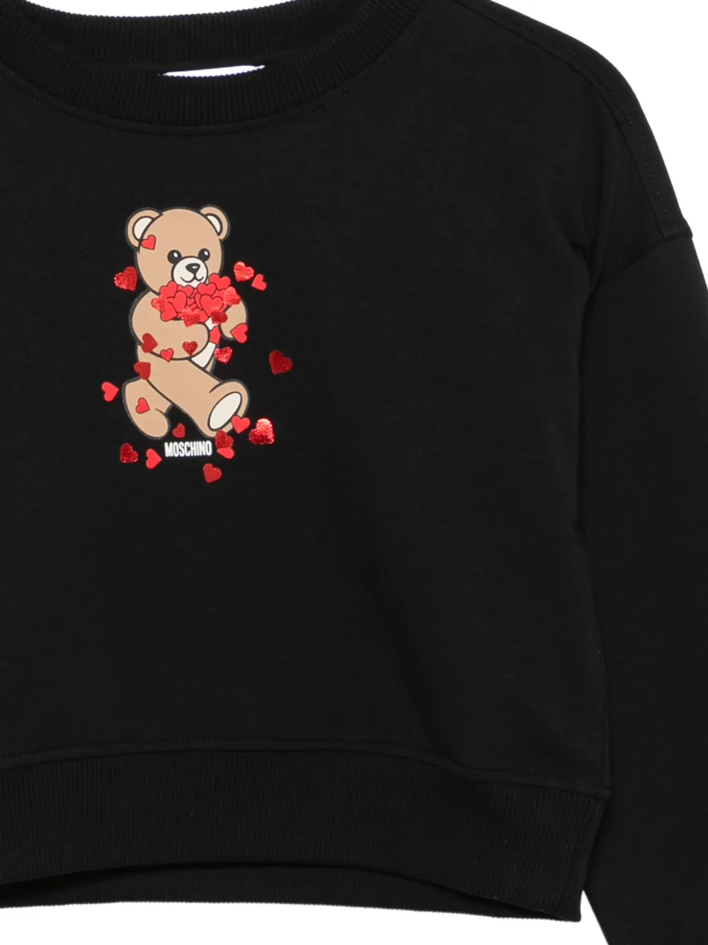 Moschino Kids Teddy Bear sweater met hart-print Zwart