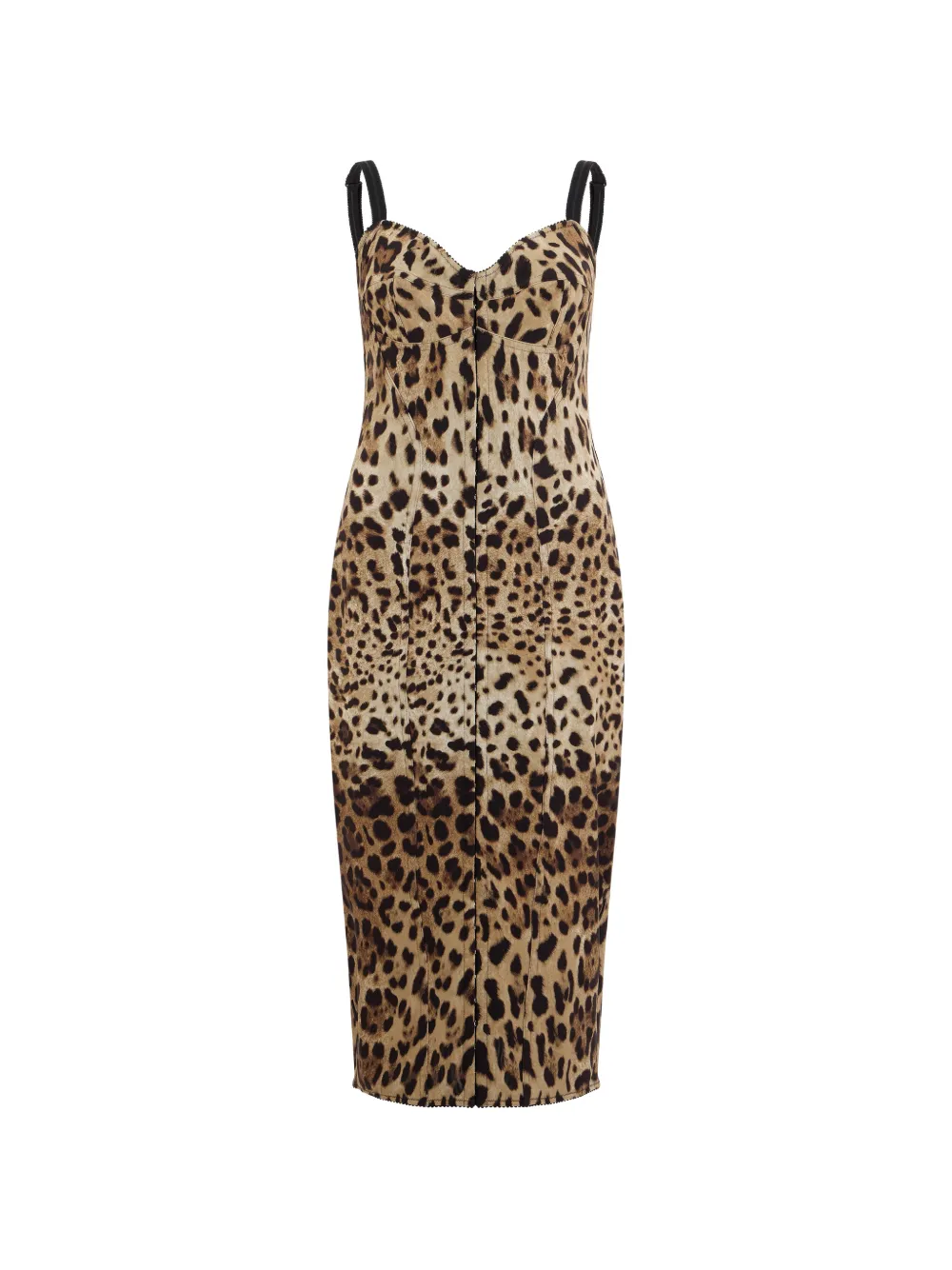 Dolce & Gabbana leopard-print midi dress - Toni neutri