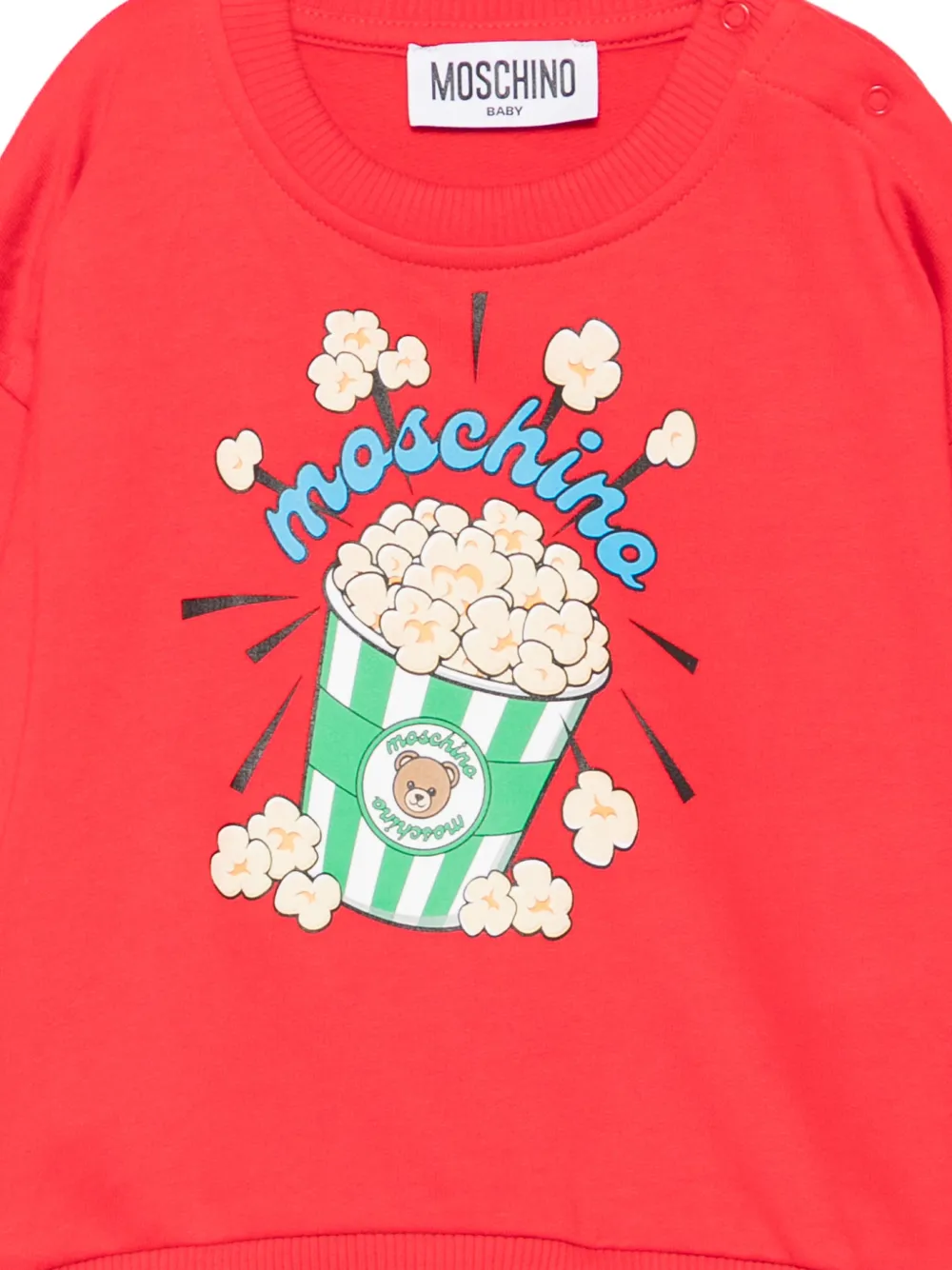 Moschino Kids Teddy Bear sweater met popcornprint Rood