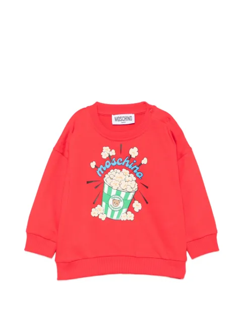 Moschino Kids popcorn-print Teddy Bear sweatshirt