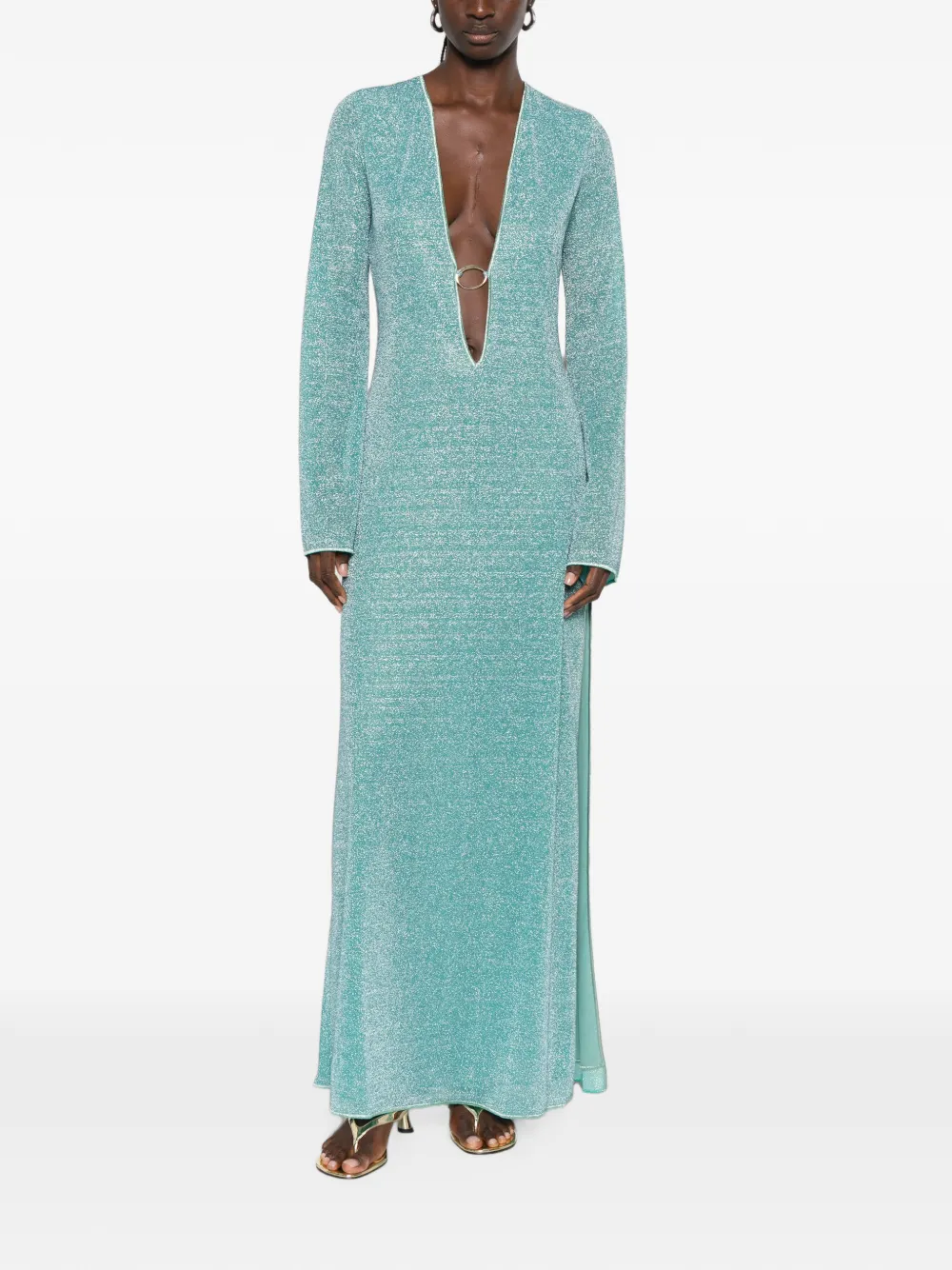 Oséree Lumiere maxi-jurk Blauw