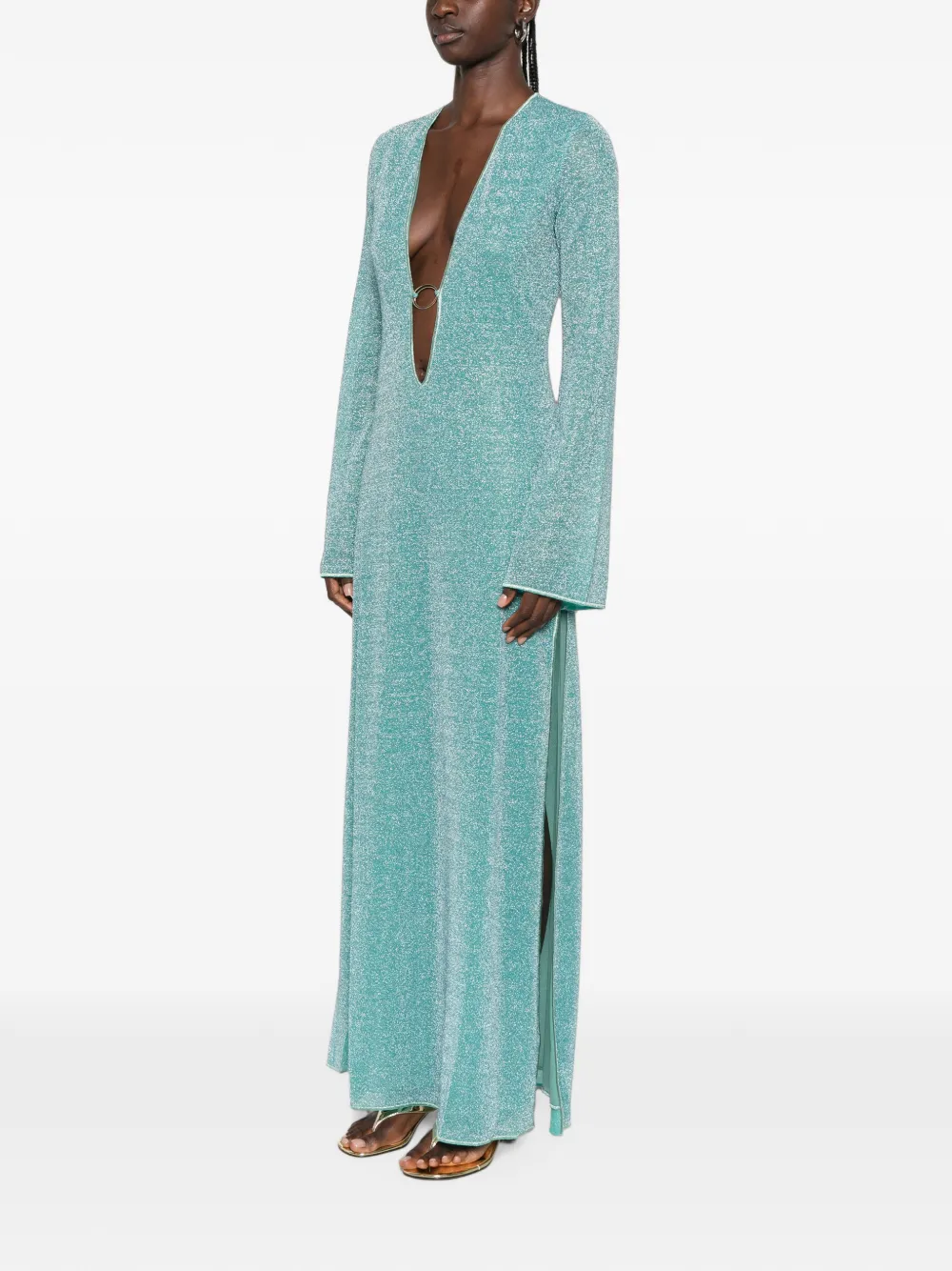 Oséree Lumiere maxi-jurk Blauw