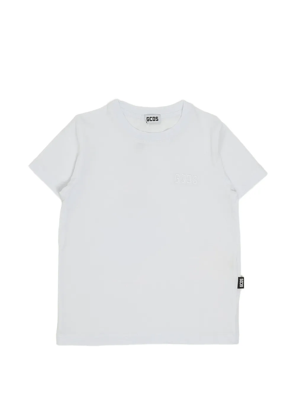 Gcds Kids logo-embroidered T-shirt - Bianco