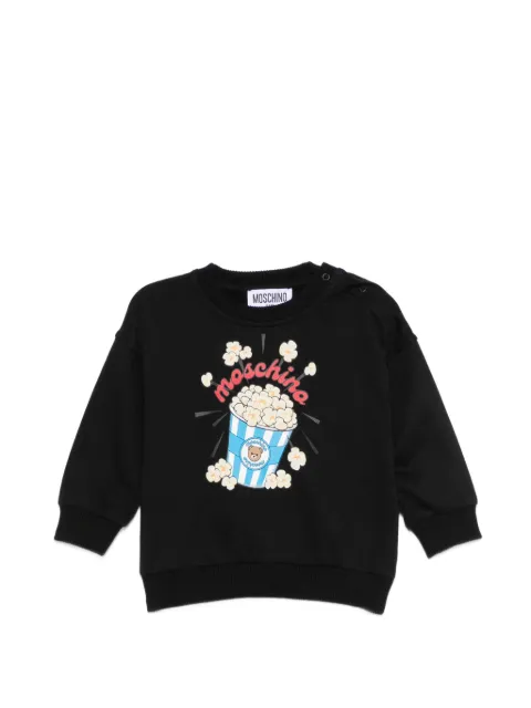 Moschino Kids popcorn-print press-stud sweatshirt