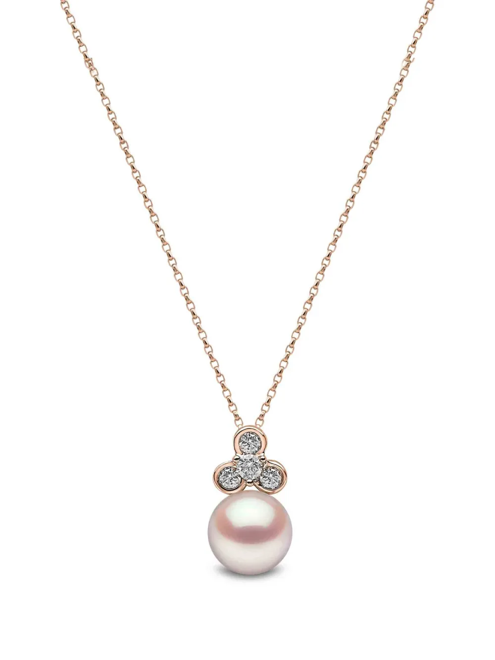 Yoko London Halskette mit Süßwasserperlen und Diamanten - Rosa