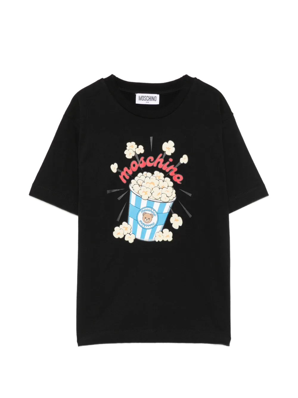 Moschino Kids popcorn-print T-shirt - Nero