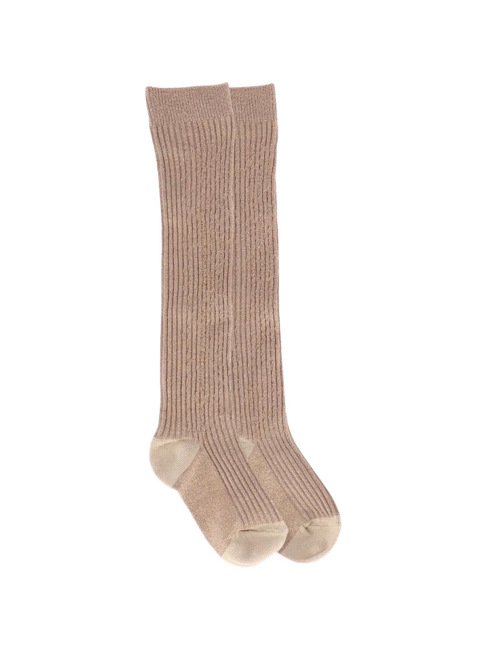 ANGEL'S FACE KIDS Lucy Sparkle ribbed-knit socks - Toni neutri
