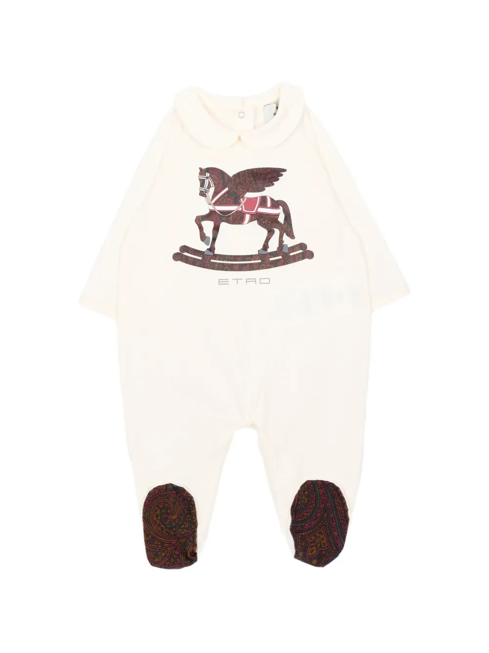 ETRO KIDS Pegasus-print baby set - Toni neutri