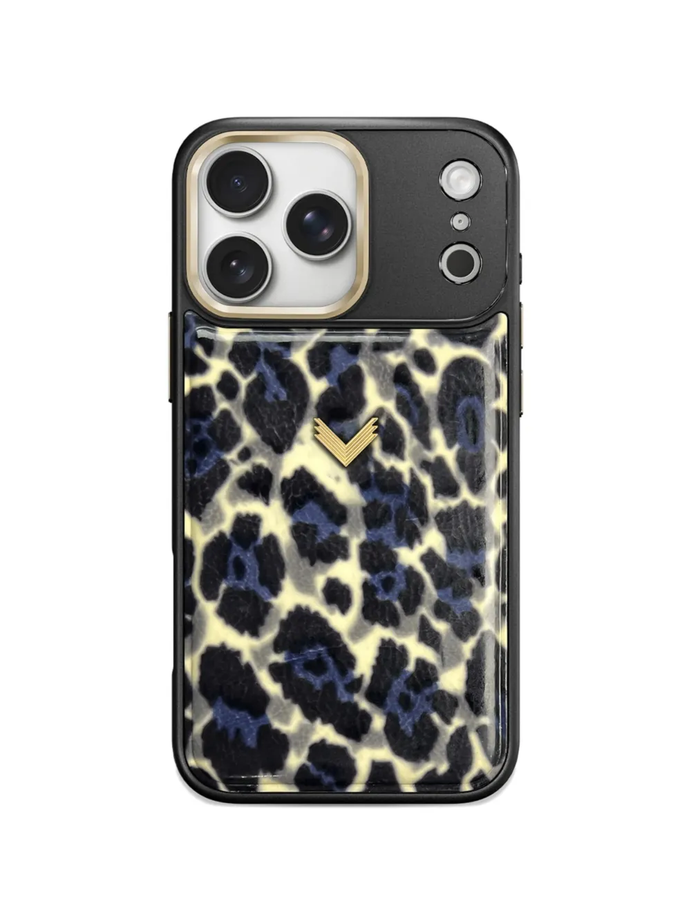 VELANTE Cover per iPhone 17 Pro con stampa leopardata - Nero