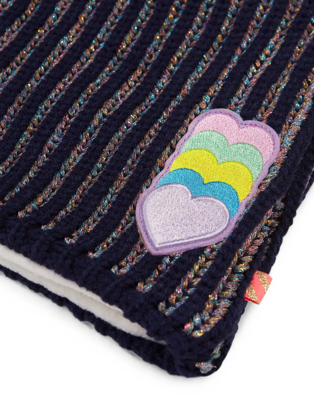 Billieblush Ribgebreide col met hart-patch Blauw