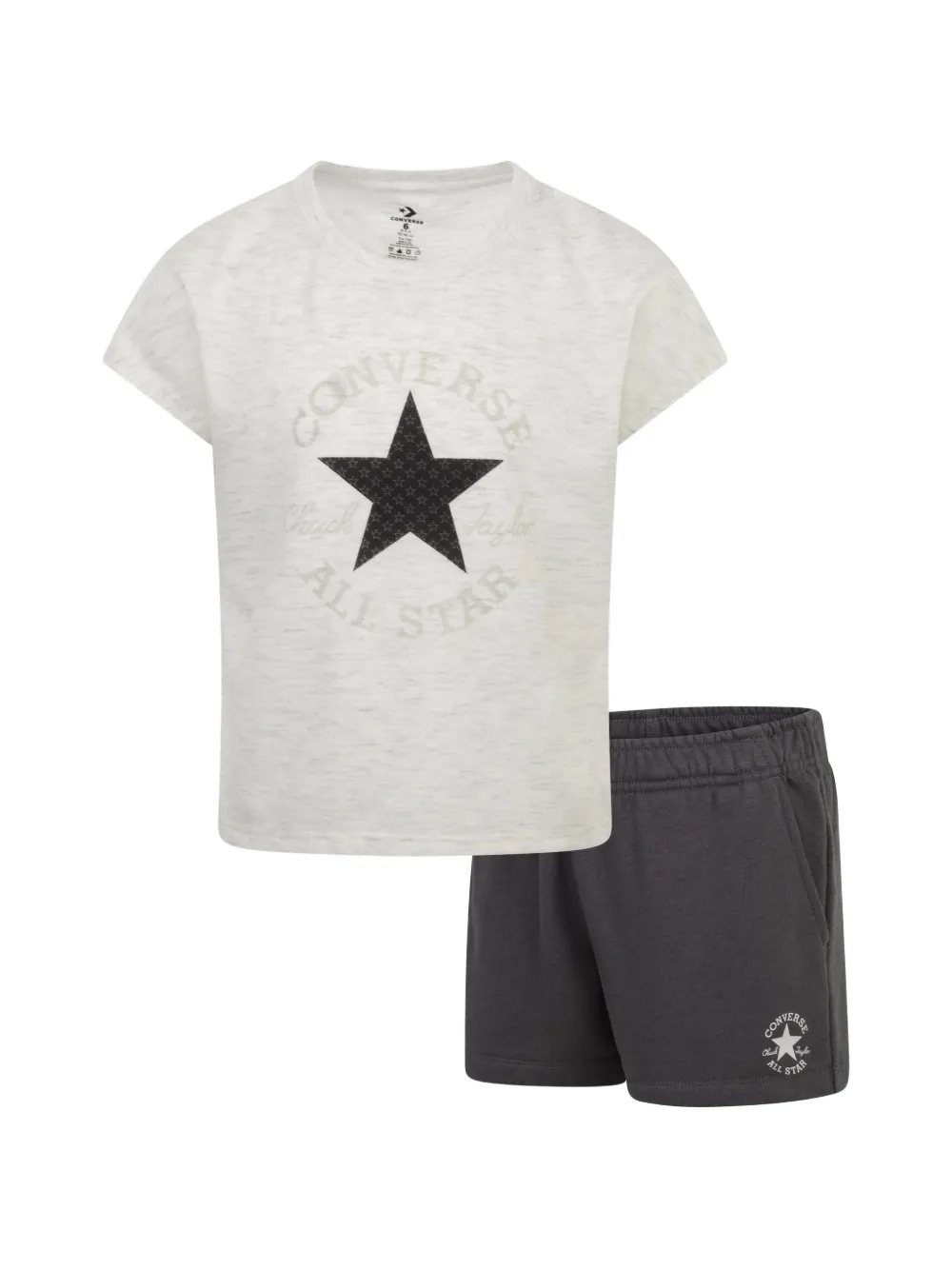 Converse Kids logo-print shorts set - Grau