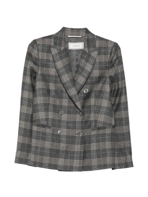 Peserico blazer a cuadros con doble botonadura