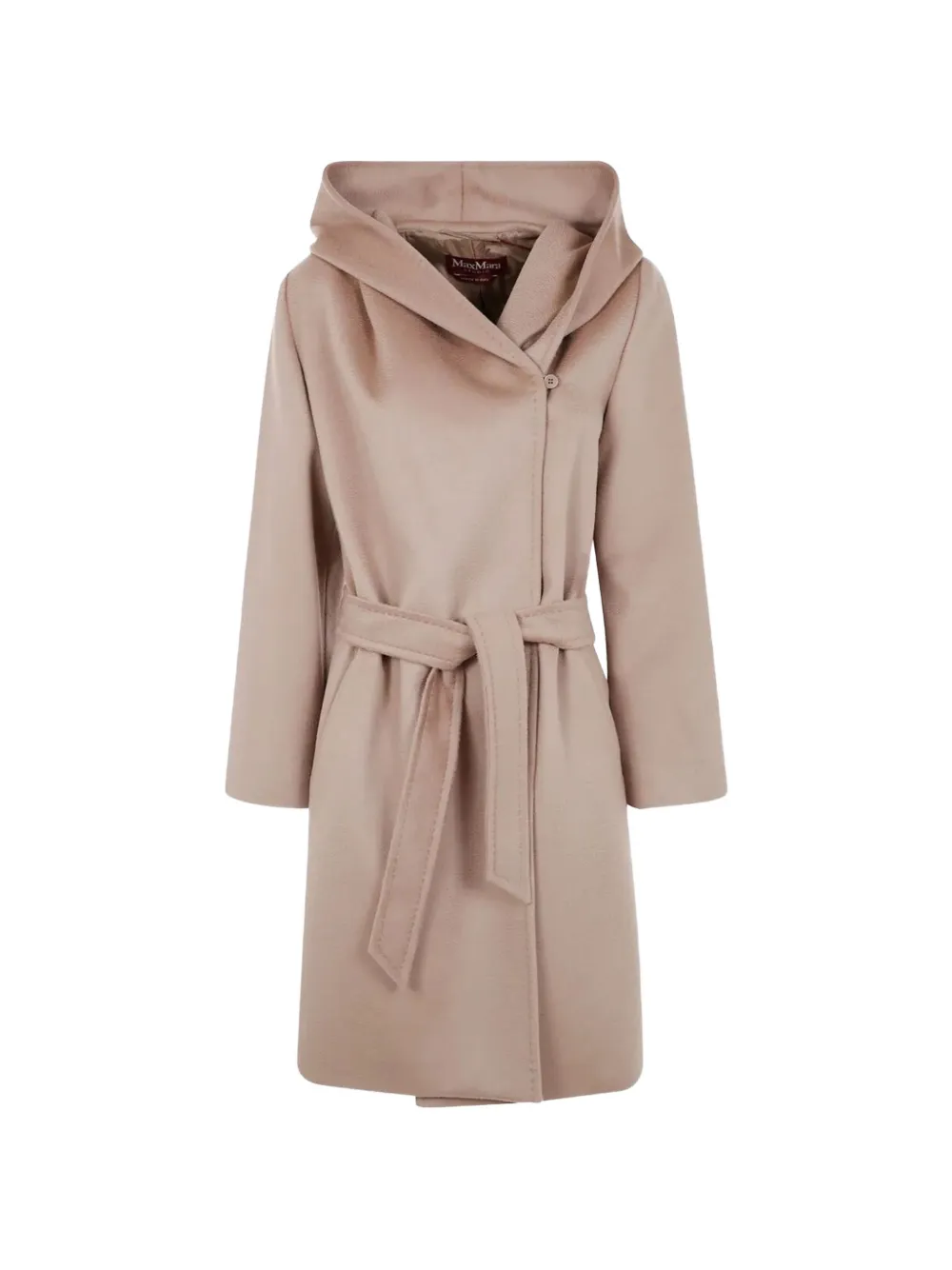 Max Mara belted-waist hooded coat - Toni neutri