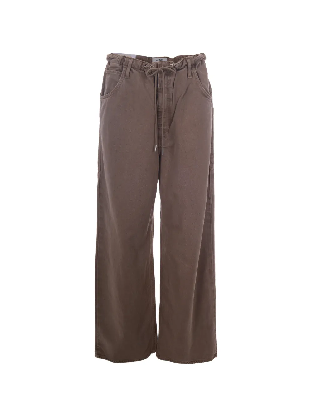 AGOLDE Shaw drawstring-waist wide-leg jeans - Marrone