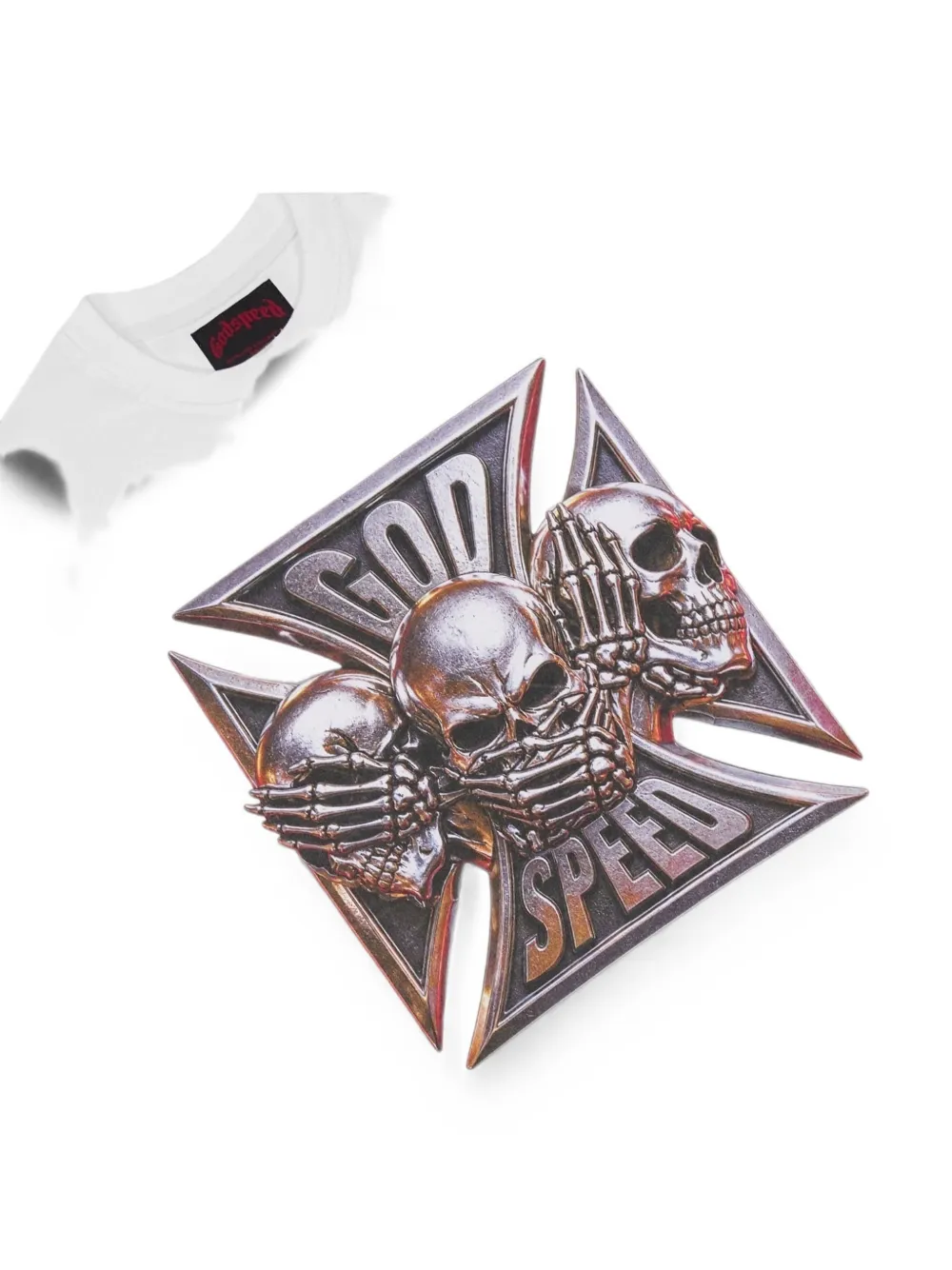 GODSPEED Omerta T-shirt met grafische print Wit