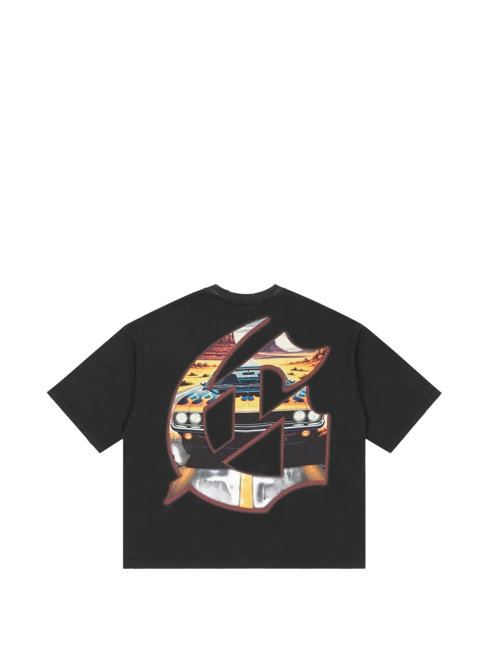 GODSPEED On The Run II T-shirt met grafische print Zwart