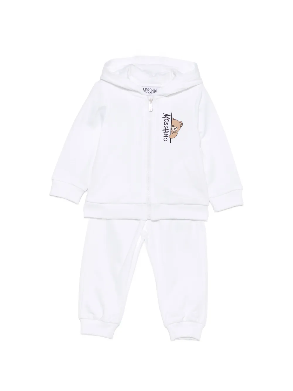 Moschino Kids zip-fastening trousers set - Bianco