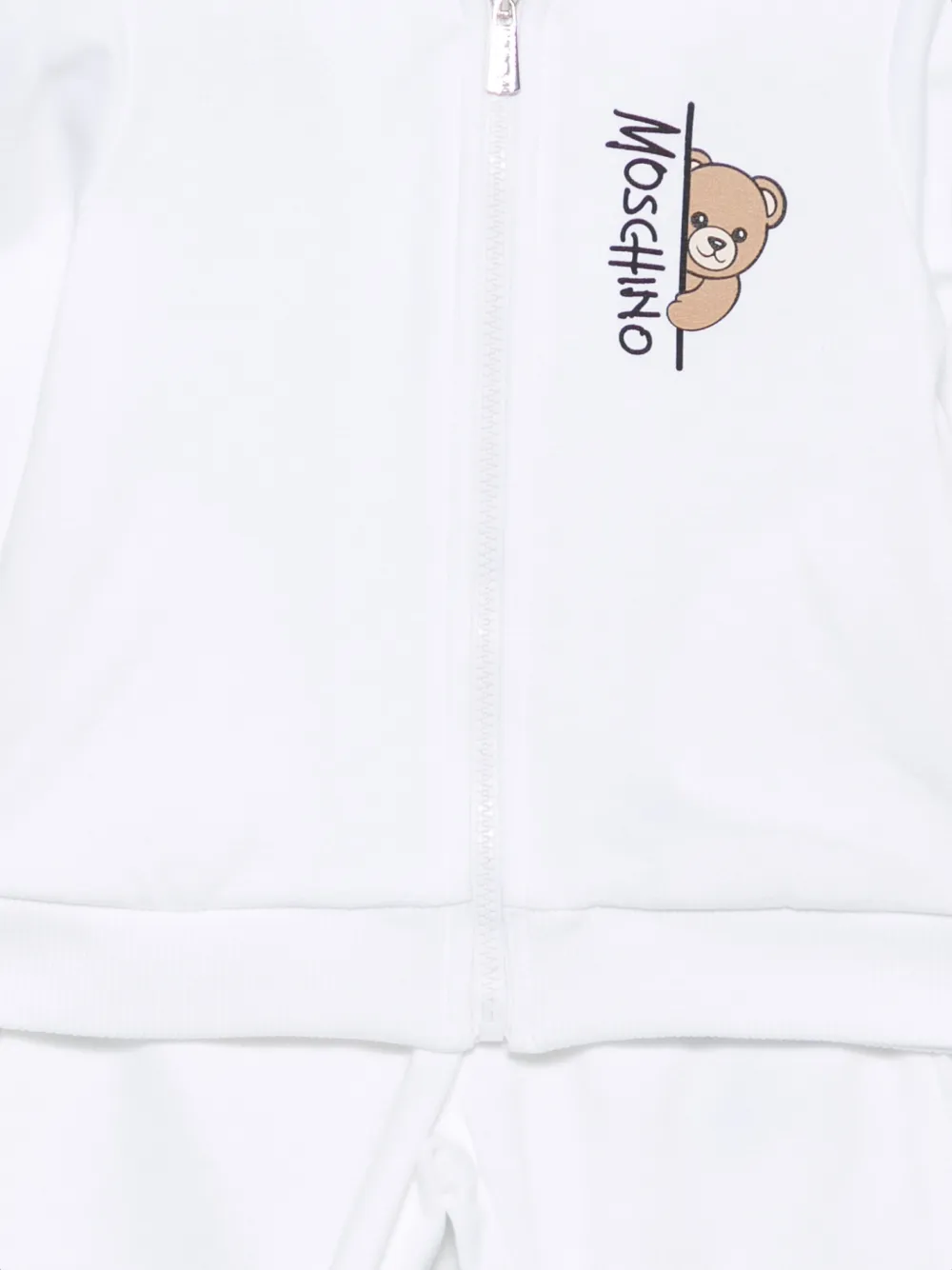 Moschino Kids Broekset met ritssluiting Wit