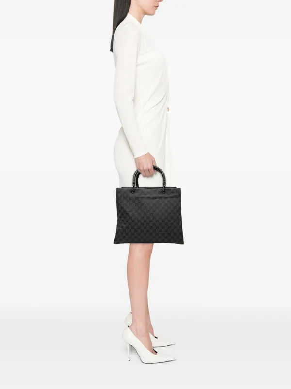 Gucci Pre-Owned 2000-2015 GG キャンバス バンブー ハンドバッグ