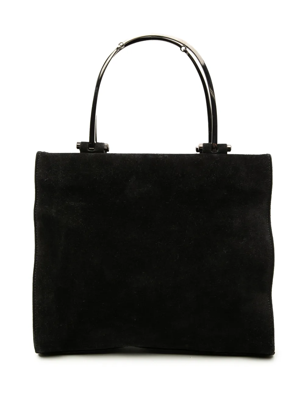Gucci Pre-Owned 2000-2015 Suede Metal Handle Bag handbag - Nero