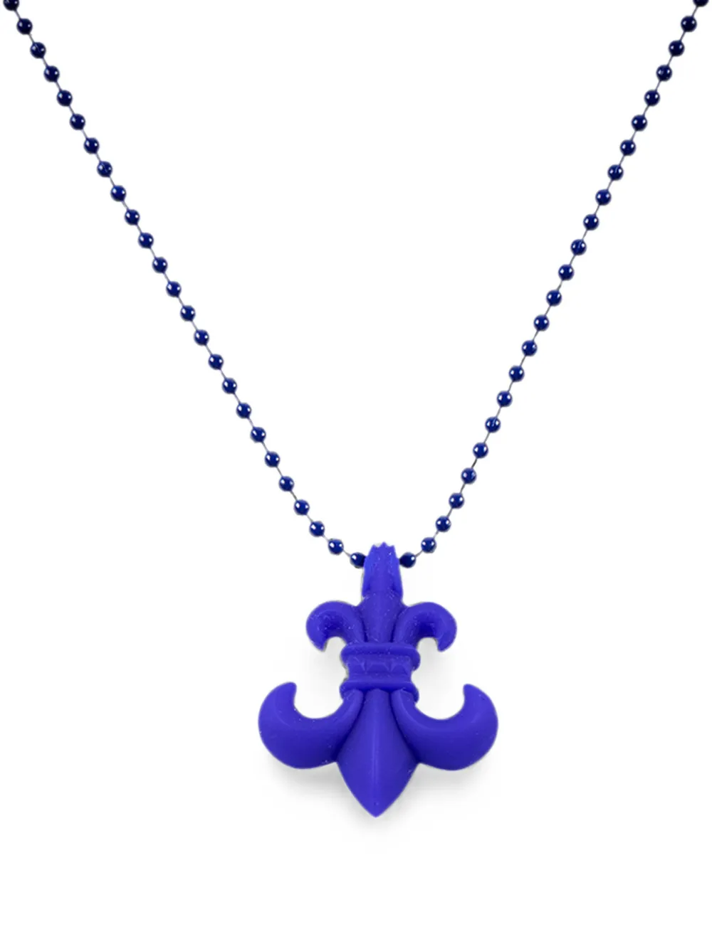 Chrome Hearts fleur-de-lis-pendant necklace - Blu