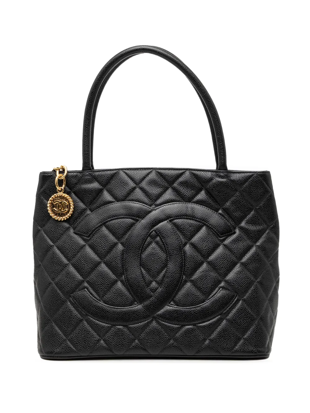 CHANEL Pre-Owned 2002-2003 Caviar Medallion tote bag - Schwarz