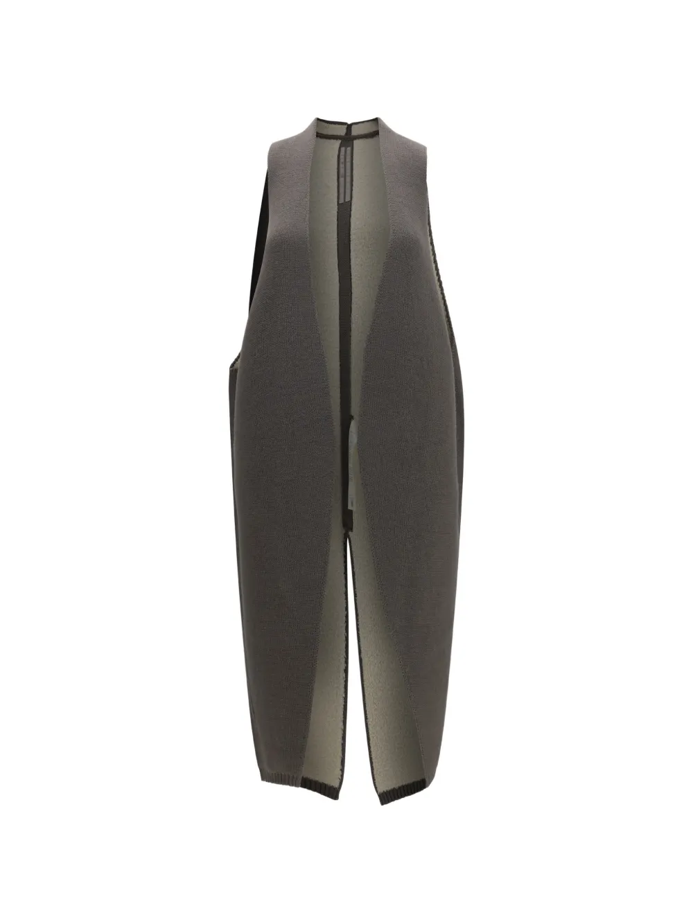 Rick Owens knit shearling-lined gilet - Grigio