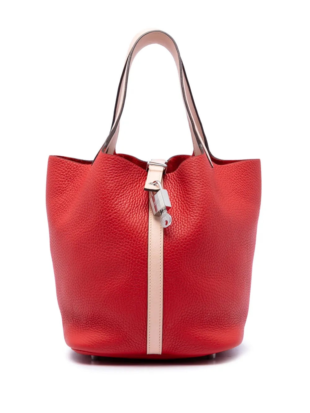Hermès Pre-Owned 2016 Bicolor Clemence and Swift Picotin Lock 22 handbag - Rosa