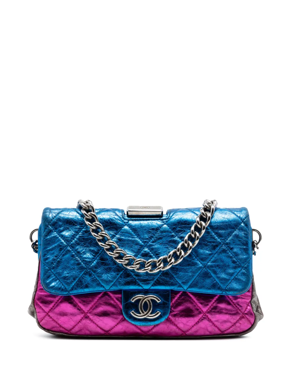 CHANEL Pre-Owned 2008-2009 Multicolor Quilted Metallic Calfskin Modern Chain Flap Frame Bag shoulder bag - Multicolore