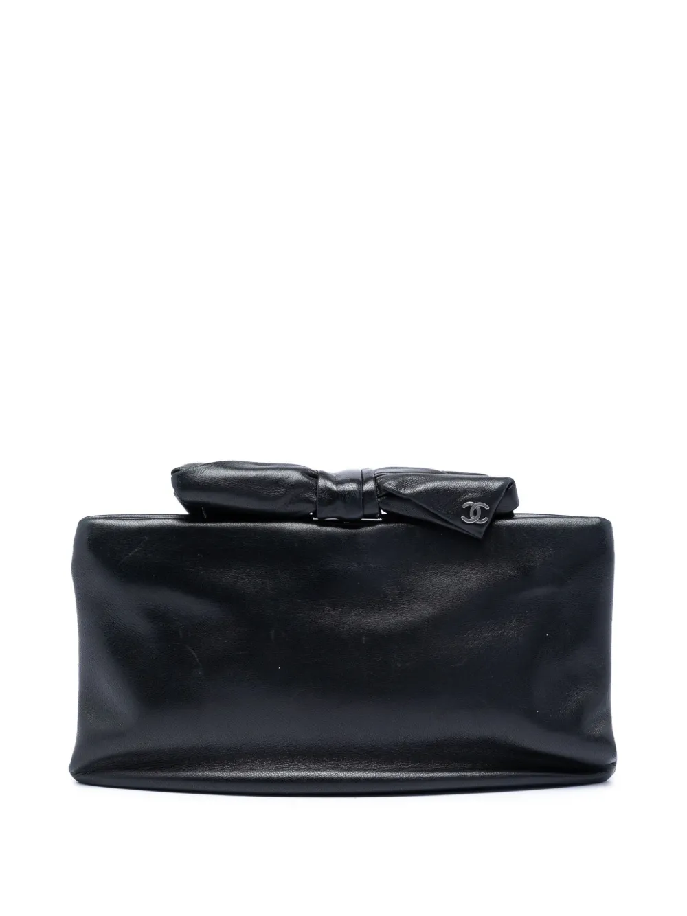 CHANEL Pre-Owned 2011 CC Lambskin Bow clutch bag - Nero