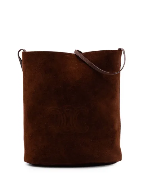Celine Pre-Owned 2023 Triomphe Suede bucket bag