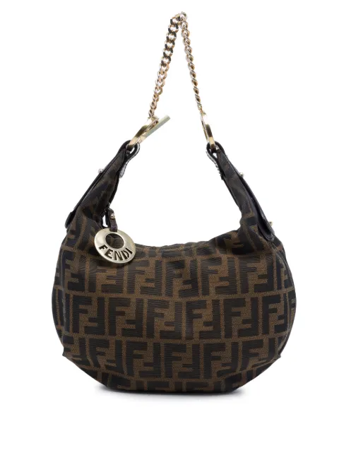 Fendi Pre-Owned 2000-2010 Zucca Canvas Chef Chain hobo bag