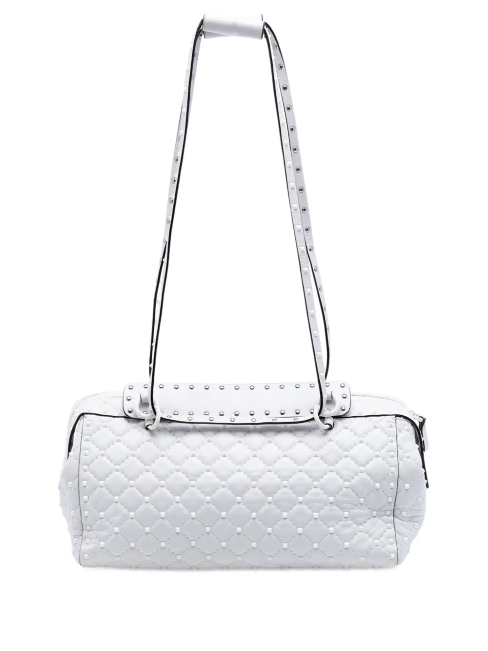 Valentino Garavani Pre-Owned 2000-2017 Lambskin Free Rockstud Spike shoulder bag - Bianco