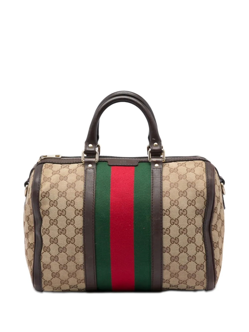 Gucci Pre-Owned 2016-2026 Medium GG Canvas Web Joy Boston Bag satchel - Toni neutri