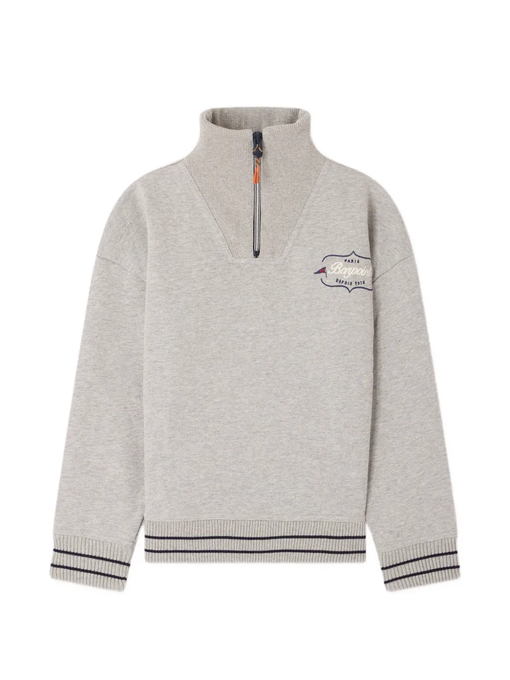 Bonpoint Felpa Theos con logo - Grigio