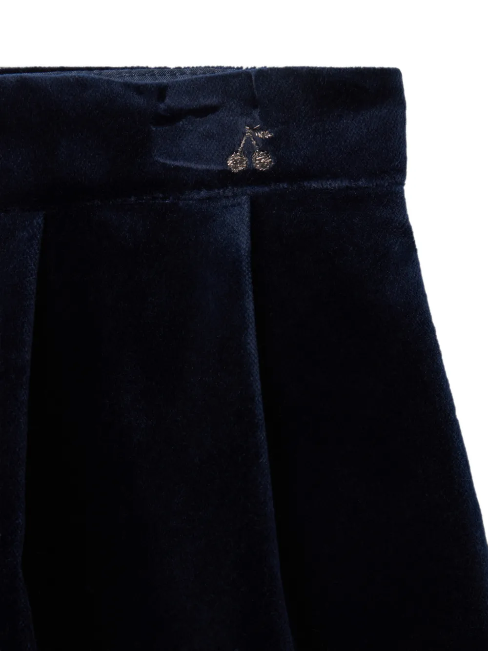 Bonpoint Jua fluwelen shorts met plooien Blauw