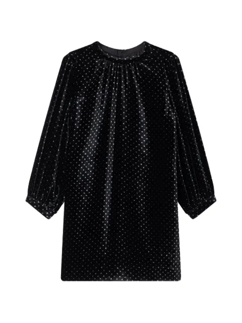 Bonpoint vestido corto Tara de terciopelo con lunares