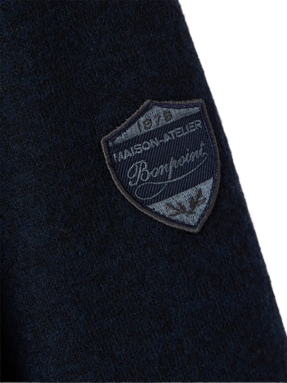 Bonpoint Jas met capuchon en opgestikt detail Blauw