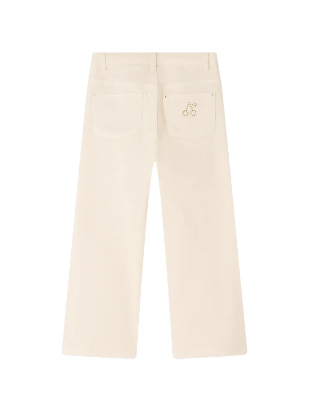 Bonpoint Jayjay jeans verfraaid met kristallen Beige