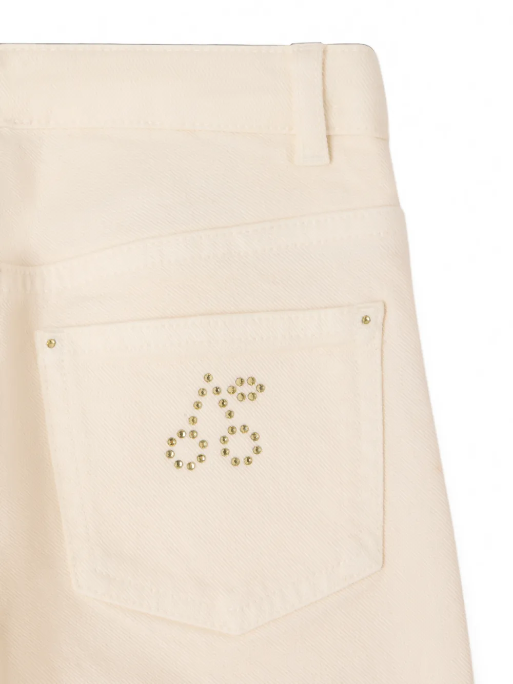 Bonpoint Jayjay jeans verfraaid met kristallen Beige