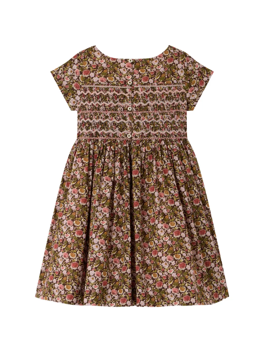 Bonpoint Jurk met bloemenprint Bruin