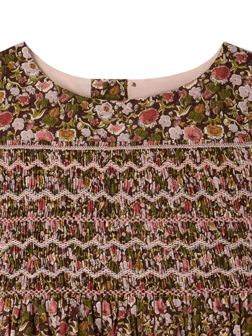 Bonpoint Jurk met bloemenprint Bruin
