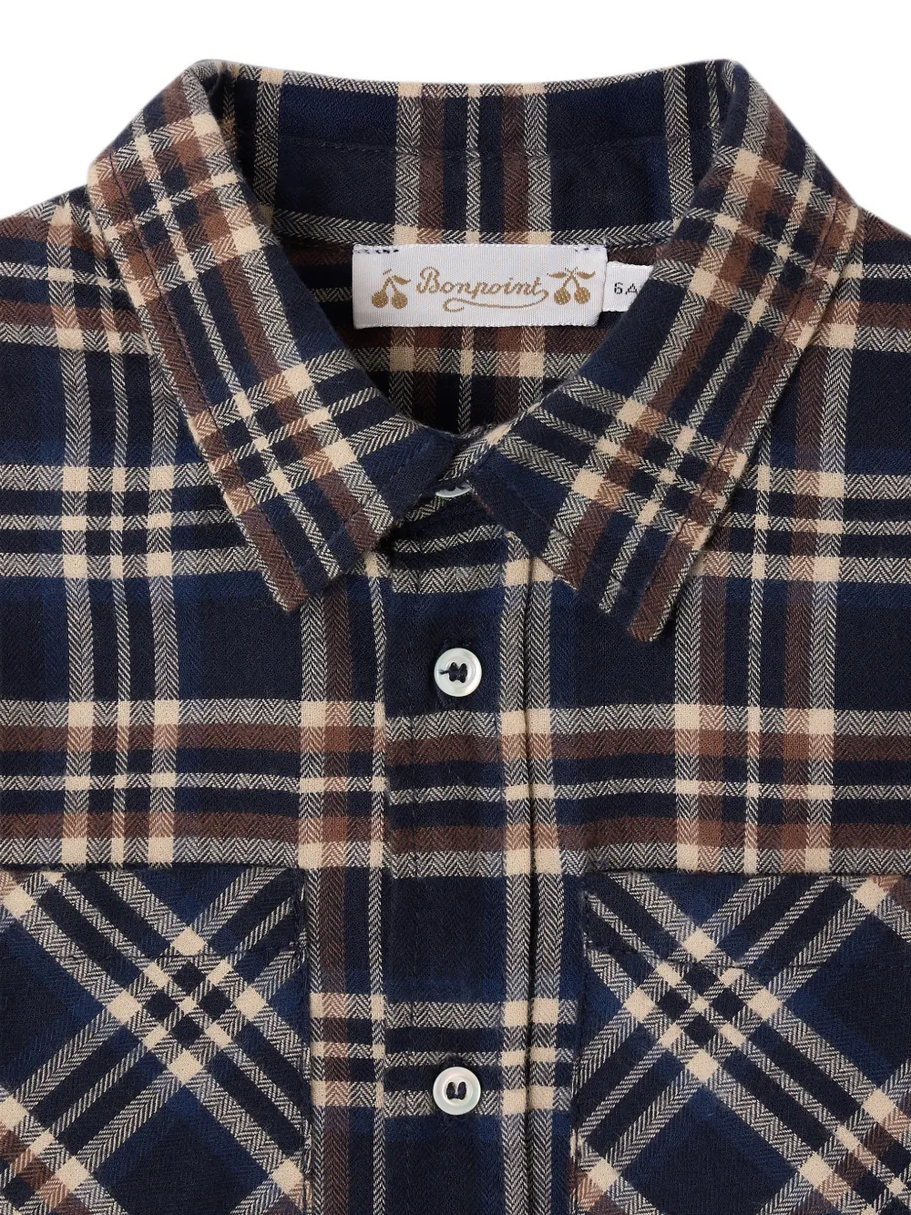 Bonpoint Altman geruit shirt Blauw
