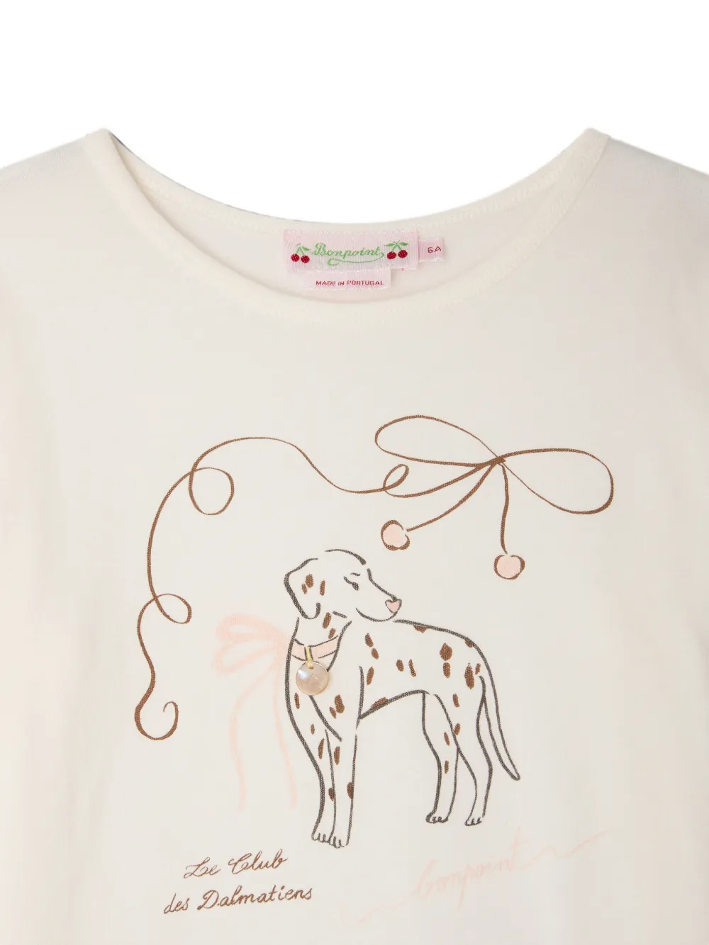 Bonpoint Tidjiane T-shirt met lange mouwen en grafische print Beige