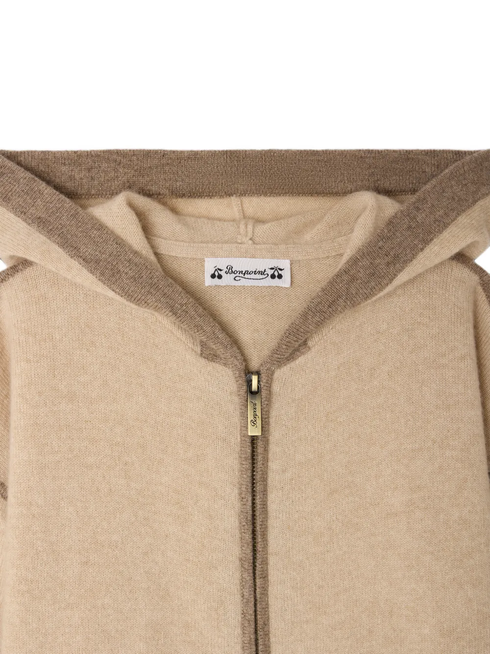 Bonpoint Malik vest met capuchon Beige