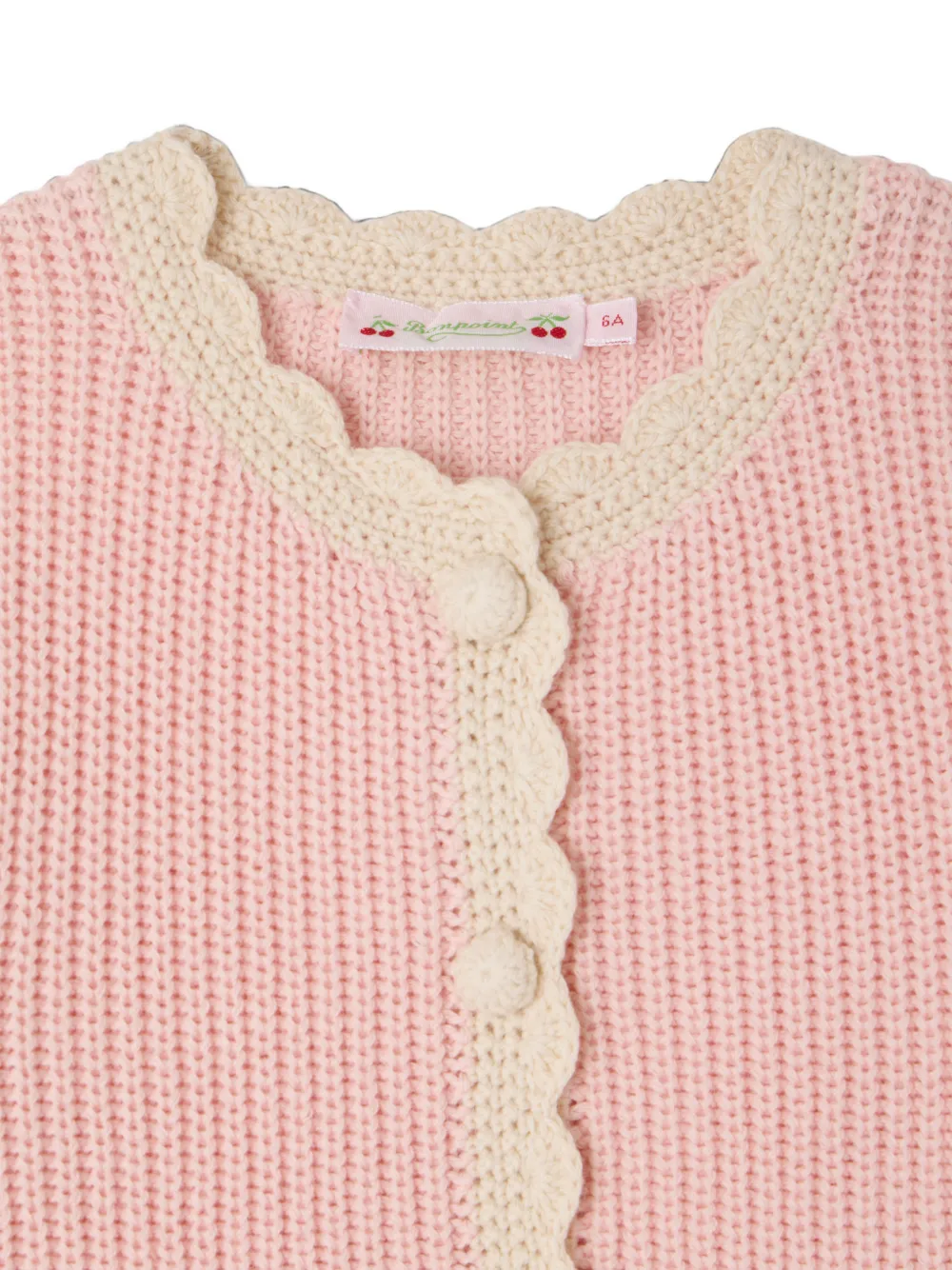 Bonpoint Marlys vest met gewelfde afwerking Roze