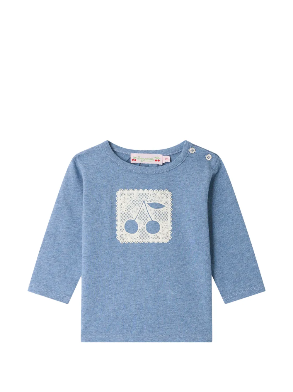 Bonpoint T-shirt con pizzo ciliegia - Blu