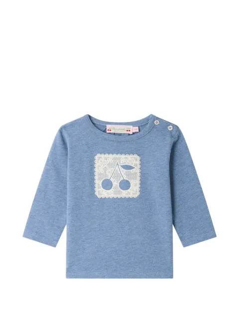 Bonpoint cherry-lace T-shirt
