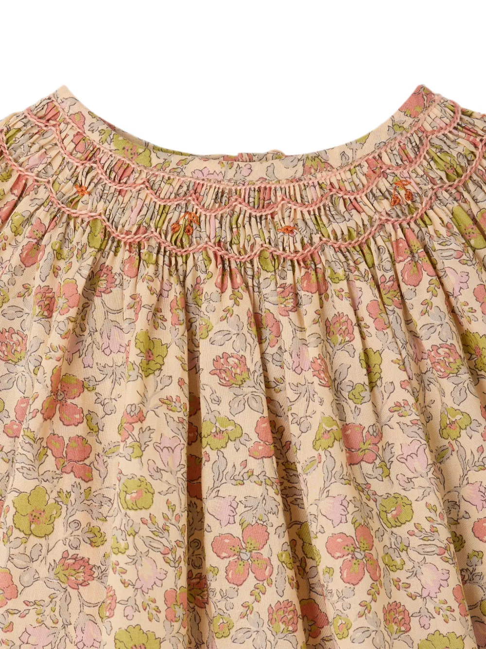 Bonpoint Griotte shirt met bloemenprint Beige