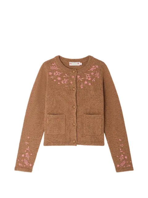 Bonpoint Madelia floral-embroidered cardigan